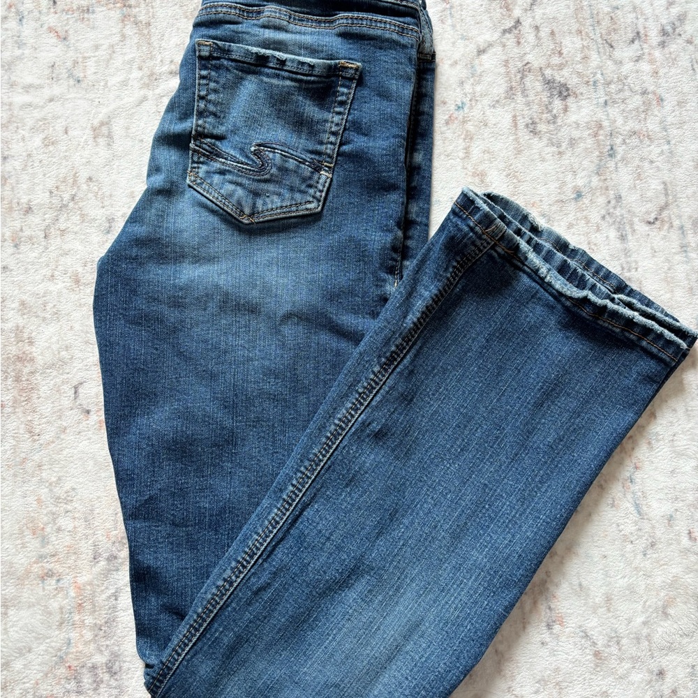 Silver Jeans Women's Straight Leg Blue Denim